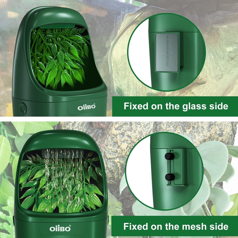 Oiibo Reptile Water Fountain Chameleon Water Dripper, Reptile Water Dispenser with 800ml Large Capacity, Terrarium Waterfall Drinking Fountain for Bearded Dragon Gecko Lizard - Image 4